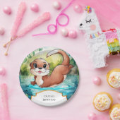 Eenvoudige Lake Otter Verjaardag Papieren Bordje (Feest)