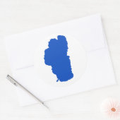 Eenvoudige Lake Tahoe Sticker, rond Ronde Sticker (Envelop)
