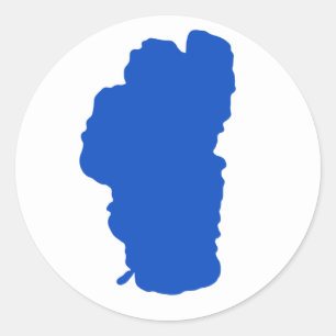Eenvoudige Lake Tahoe Sticker, rond Ronde Sticker