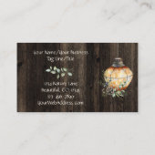 Eenvoudige landlantaarn op schuurhout visitekaartje (Achterkant)