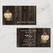 Eenvoudige landlantaarn op schuurhout visitekaartje (Voorkant / Achterkant)