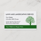 Eenvoudige Landscaping Kaarten Sjabloon Visitekaartje (Voorkant)