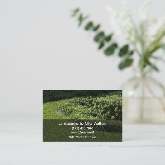 Eenvoudige landschapsarchitectuur visitekaartje (Staand voorkant)