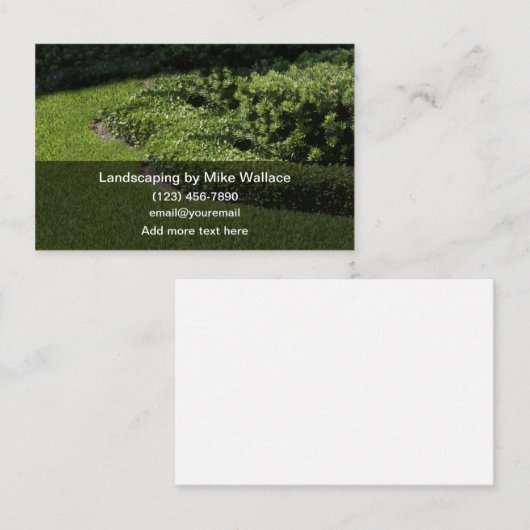 Eenvoudige landschapsarchitectuur visitekaartje (Voorkant / Achterkant)
