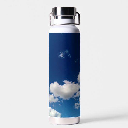 Eenvoudige lange wolk waterfles (Achterkant)