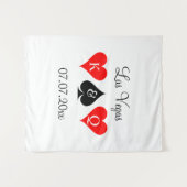 Eenvoudige Las Vegas bruiloft partij foto achtergr Wandkleed (Voorkant (horizontaal))