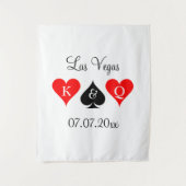 Eenvoudige Las Vegas bruiloft partij foto achtergr Wandkleed (Voorkant)