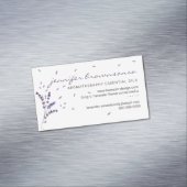 Eenvoudige laserstraal van de lavendel magnetisch visitekaartje (Voorbeeld)