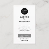 Eenvoudige Lash Aftercare Instructies Aangepaste L Visitekaartje (Achterkant)