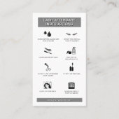 Eenvoudige Lash Aftercare Instructies Aangepaste L Visitekaartje (Voorkant)