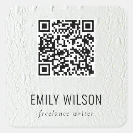 Eenvoudige Latijns-Amerikaanse QR-code Vierkante Sticker