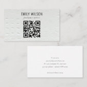 Eenvoudige Latijns-Amerikaanse QR-code Visitekaartje (Voorkant / Achterkant)