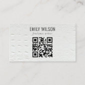 Eenvoudige Latijns-Amerikaanse QR-code Visitekaartje (Voorkant)