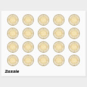 Eenvoudige Laurel Wreath Gold Faux Folie Dank u Ronde Sticker (Vel)
