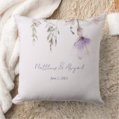 Eenvoudige Lavendel Bloemachtige Trouwdag Persoonl Kussen (Deken)