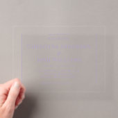 Eenvoudige Lavendel Bruiloft Acryl Uitnodigingen (Insitu (Draagbaar))