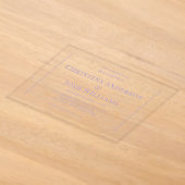 Eenvoudige Lavendel Bruiloft Acryl Uitnodigingen (Laagn)