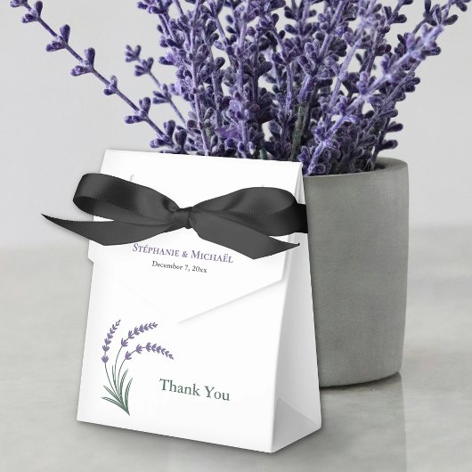 Eenvoudige Lavendel Bruiloft Bedankdoosjes