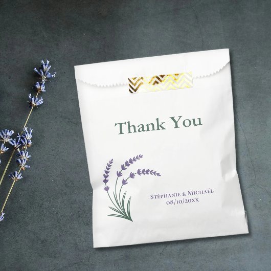 Eenvoudige Lavendel Bruiloft Bedankzakje