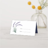 Eenvoudige Lavendel Bruiloft Plaatskaartjes (Voorkant)