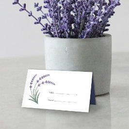 Eenvoudige Lavendel Bruiloft Plaatskaartjes