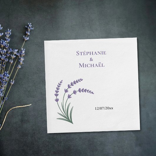 Eenvoudige Lavendel Bruiloft Servet