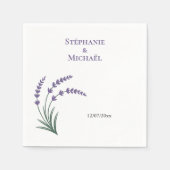 Eenvoudige Lavendel Bruiloft Servet (Voorkant)
