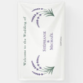 Eenvoudige Lavendel Bruiloft Spandoek (Verticaal)