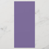 Eenvoudige Lavendel Bruiloftsreceptie Menu (Achterkant)