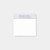 Eenvoudige lavendel en minimale Gold Personal Stat Post-it® Notes (Voorkant)