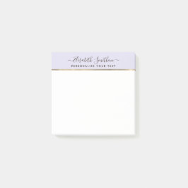 Eenvoudige lavendel en minimale Gold Personal Stat Post-it® Notes