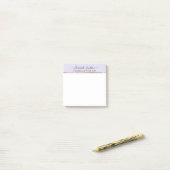 Eenvoudige lavendel en minimale Gold Personal Stat Post-it® Notes (Op bureau)