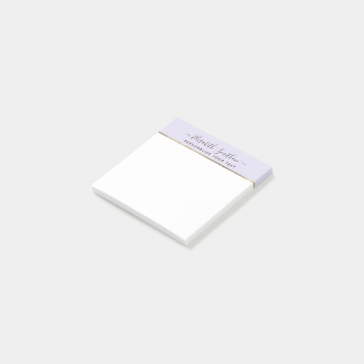 Eenvoudige lavendel en minimale Gold Personal Stat Post-it® Notes (Schuin)