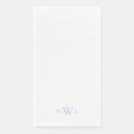 Eenvoudige Lavendel Monogram Huwelijks Servet