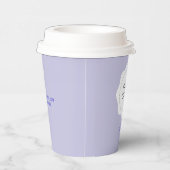 Eenvoudige Lavendel & Paarse Business Logo Custom Papieren Bekers (Rechts)