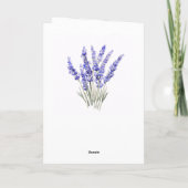 Eenvoudige Lavendel Sprigs Flowers Waterverf Bedankkaart (Achterkant)