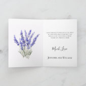 Eenvoudige Lavendel Sprigs Flowers Waterverf Bedankkaart (Binnen)