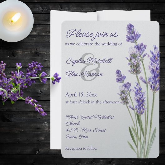 Eenvoudige lavendel takjes kaart