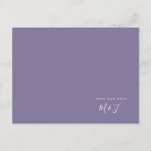 Eenvoudige Lavendel Trouw Save the Date Briefkaart