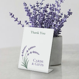 Eenvoudige Lavendel Trouwcadeaus & Kaarten Reclamebord Met Voetstuk