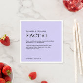 Eenvoudige lavendel witte bruiloft feit servet (Insitu)