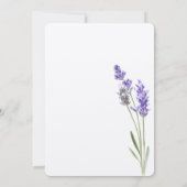 Eenvoudige lavendeprigs kaart (Achterkant)