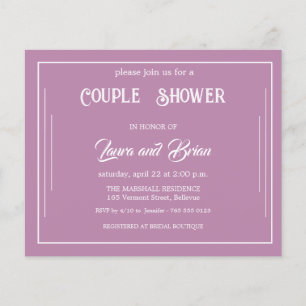 Eenvoudige lavender Budget Couples — Uitnodiging Flyer