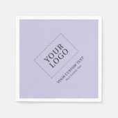 Eenvoudige Lavender Custom Business Logo-promotie Servet (Voorkant)
