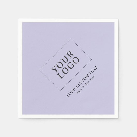 Eenvoudige Lavender Custom Business Logo-promotie Servet (Voorkant)