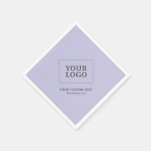 Eenvoudige Lavender Custom Business Logo-promotie Servet (Hoek)