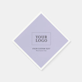Eenvoudige Lavender Custom Business Logo-promotie Servet