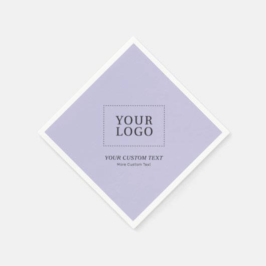 Eenvoudige Lavender Custom Business Logo-promotie Servet (Hoek)