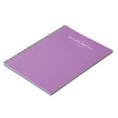 Eenvoudige Lavender Minimalist 2 Monogram Naam Notitieboek (Linkerzijde)
