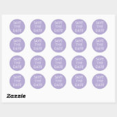 Eenvoudige Lavender sparen de Sticker van de Datum (Vel)